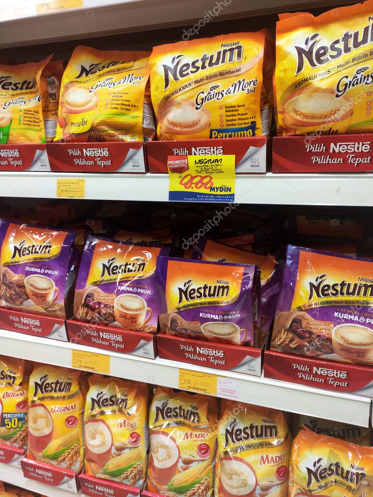 Kuala Lumpur Malasia Enero 2020 Nestum Mix Grain Nestum Nestle