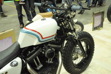 Kuala Lumpur, Malezya - 29 Temmuz 2017: motorsiklet yakıt deposu. Bazı tasarımlar sahibi tarafından tasarlandı..