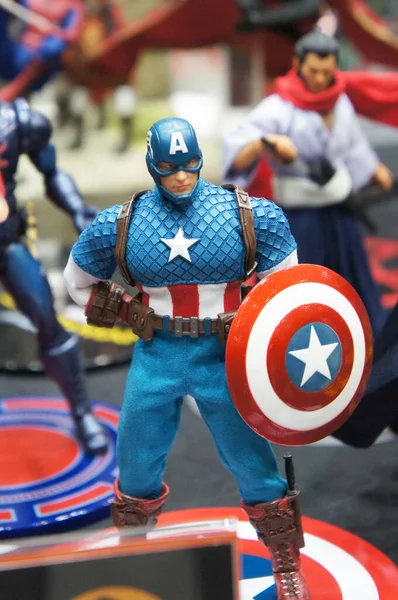 Kuala Lumpur Malasia Junio Personaje Ficción Figura Acción Capitán América — Foto de Stock