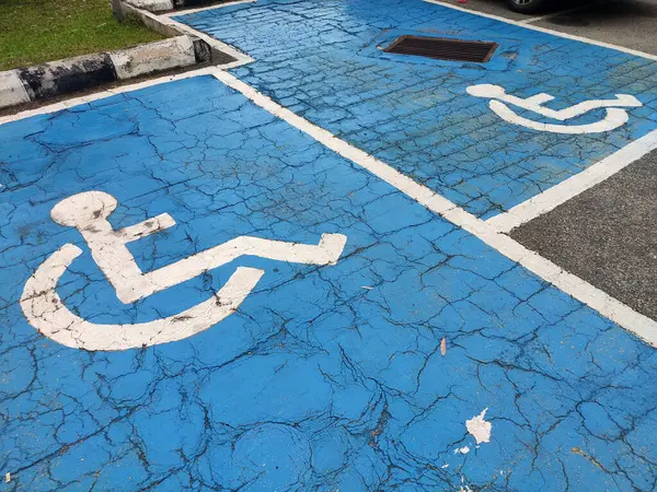 Seremban Malaysia Janeiro 2019 Sinalização Para Estacionamento Para Deficientes Mostrado — Fotografia de Stock