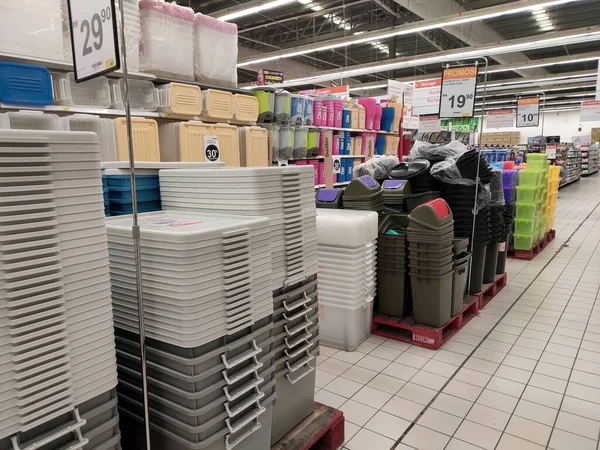 Seremban Malaisie Mars 2020 Conteneurs Plastique Tiroirs Plastique Vendre Dans — Photo