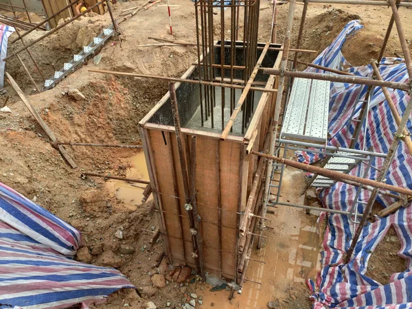 Kuala Lumpur Malaysia Septembro 2019 Tampa Pilha Toco Coluna Construção — Fotografia de Stock