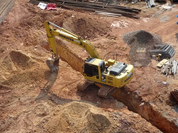 Malacca Malaysia März 2020 Bagger Auf Der Baustelle Wird Verwendet — Stockfoto