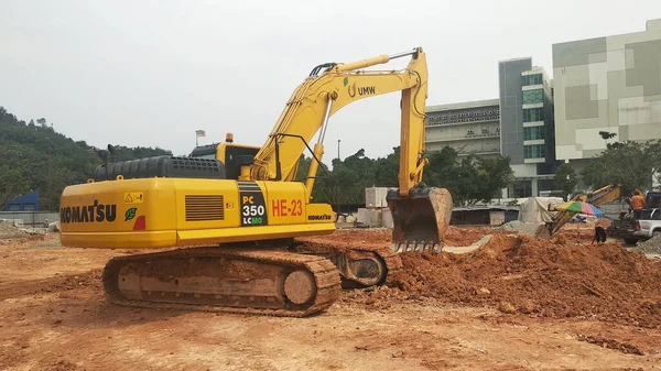 Malacca Malaysia March 2020 Excavators Machine Construction Site Used Excavate — Stock Photo, Image