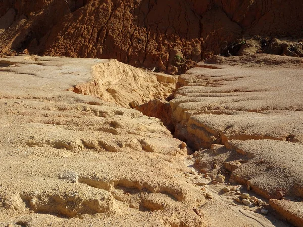 Erosión Suelo Las Laderas Causada Por Las Lluvias Estructura Del — Foto de Stock