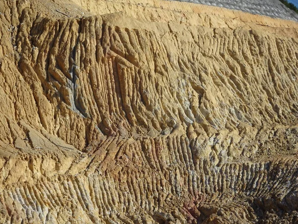 Erosión Suelo Las Laderas Causada Por Las Lluvias Estructura Del — Foto de Stock