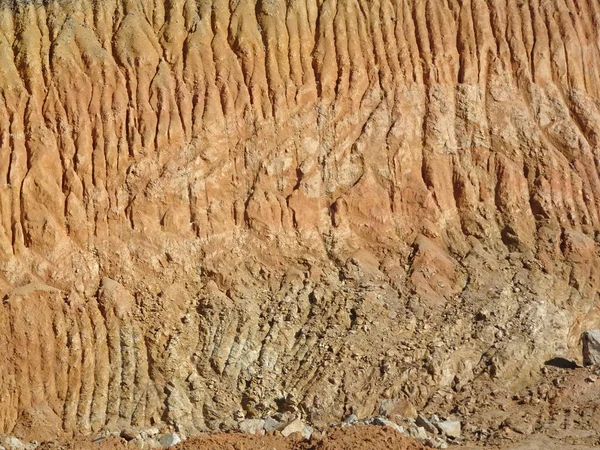 Эрозия Земле Склонах Вызвана Осадками Структура Почвы Слаба Оползни Какой — стоковое фото