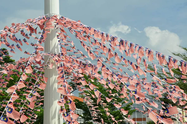 Seremban Malaysia August 2017 Selective Focused Small Size Malaysian Flags — Stock Photo, Image