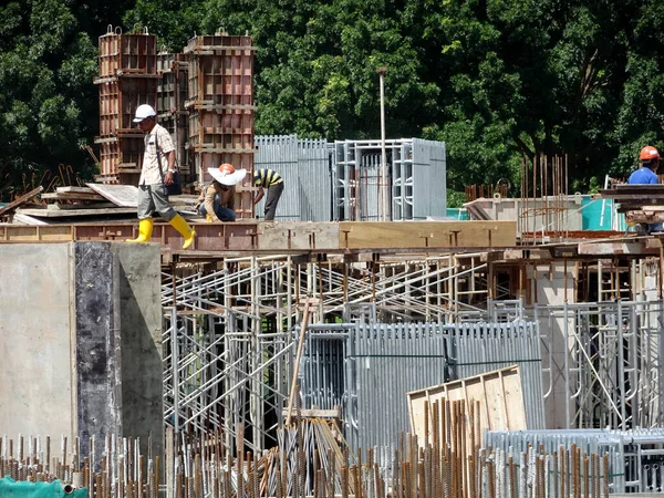 Kuala Lumpur Malaysia Março 2020 Canteiro Obras Funciona Durante Dia — Fotografia de Stock