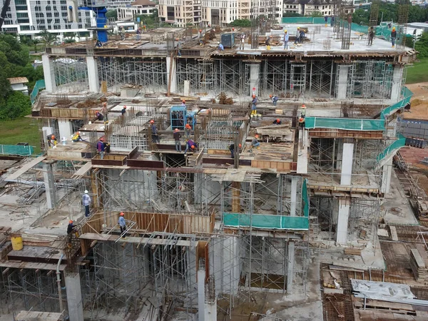 Kuala Lumpur Malaysia Março 2020 Canteiro Obras Funciona Durante Dia — Fotografia de Stock