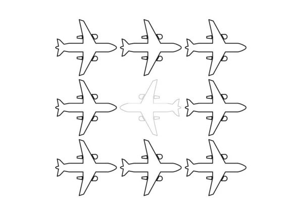 Imagen Gráfica Del Avión Volador Fue Dibujada Dibujo Cad Dibujo —  Fotos de Stock