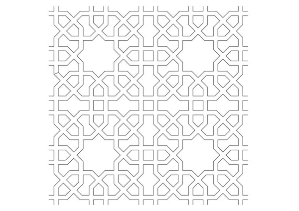 Black White Cad Drawing Islamic Pattern Islamic Patterns Use Elements — Stock Photo, Image