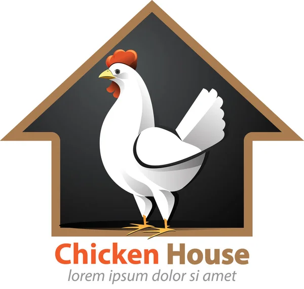 Maison de poulet vectoriel — Image vectorielle