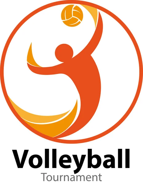 Volleyboll-logotypen händelse — Stock vektor