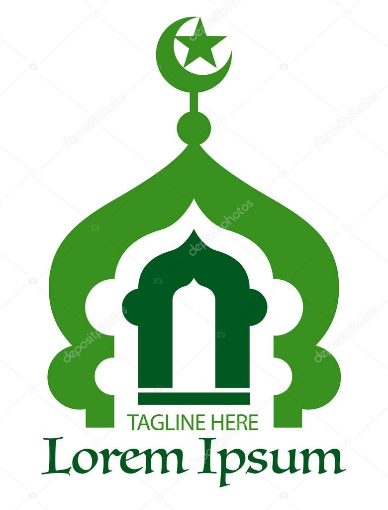 Vector abstract, symbol or icon islamic foundation