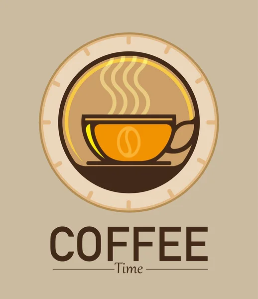 Tempo di caffè Simbolo — Vettoriale Stock