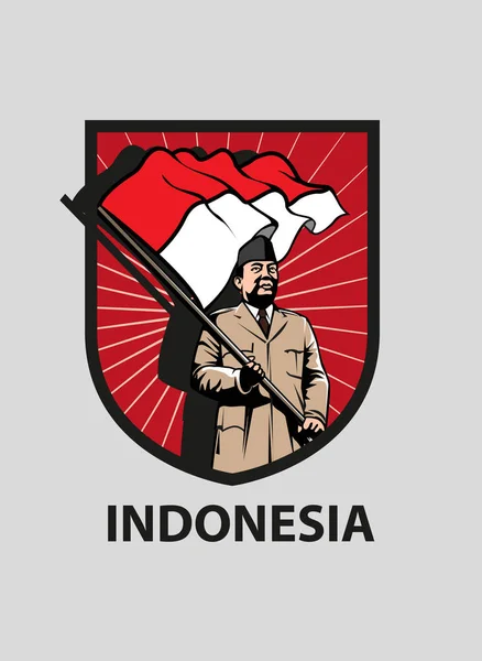 Unabhängigkeitstag Indonesiens — Stockvektor