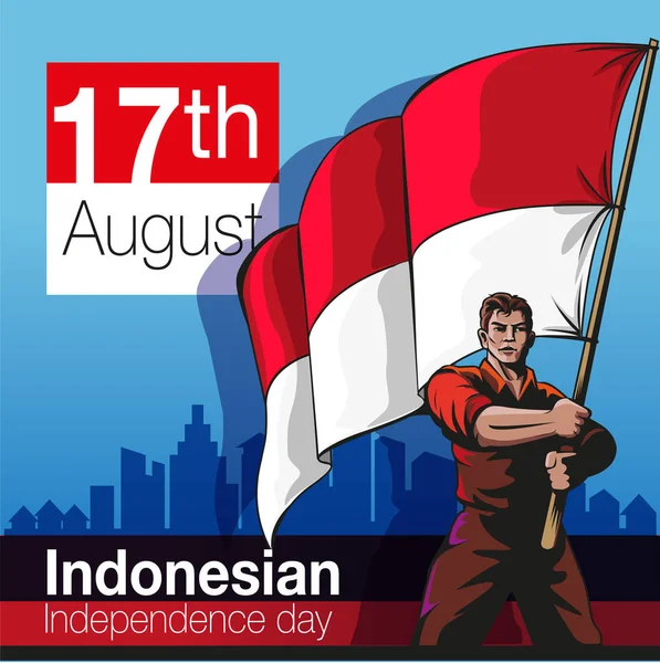 Indonéský den nezávislosti — Stockový vektor