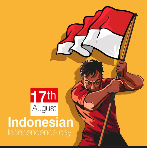 Día de la Independencia de Indonesia — Vector de stock