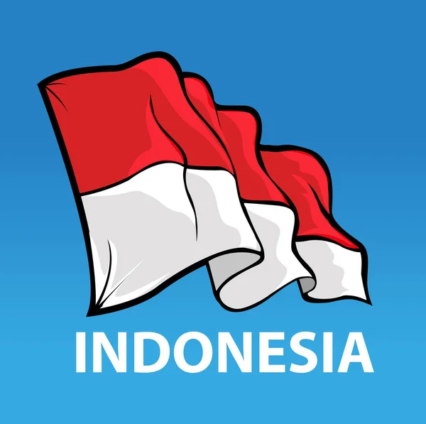 Sangsaka Merah Putih, bandera de Indonesia — Vector de stock