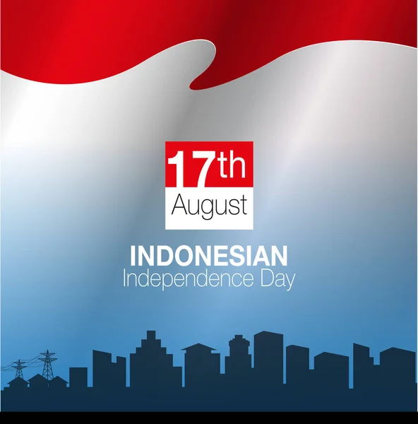 17 agosto, Indonesia merdeka — Vettoriale Stock