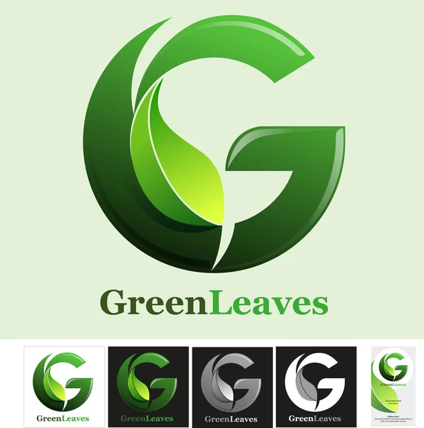 Symbol zelené listy — Stockový vektor