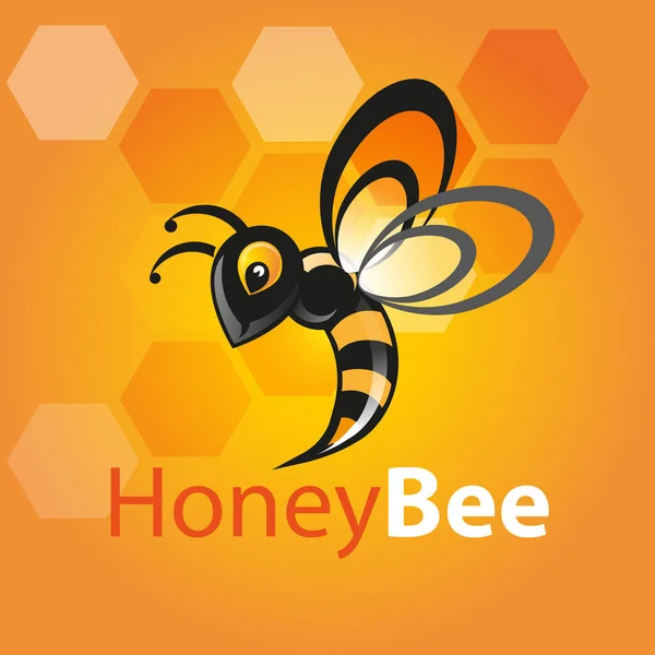 Honey bee symbol — Stock Vector