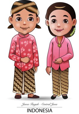 Javanese traditional cloth clipart