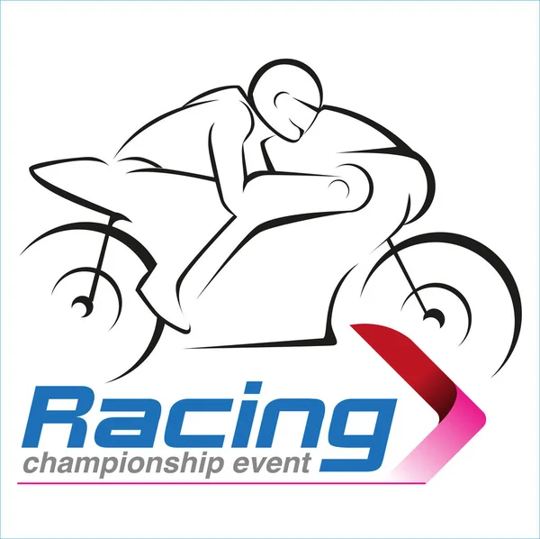 Vector Motorcycle Racing Championship Symbol — Stock Vector