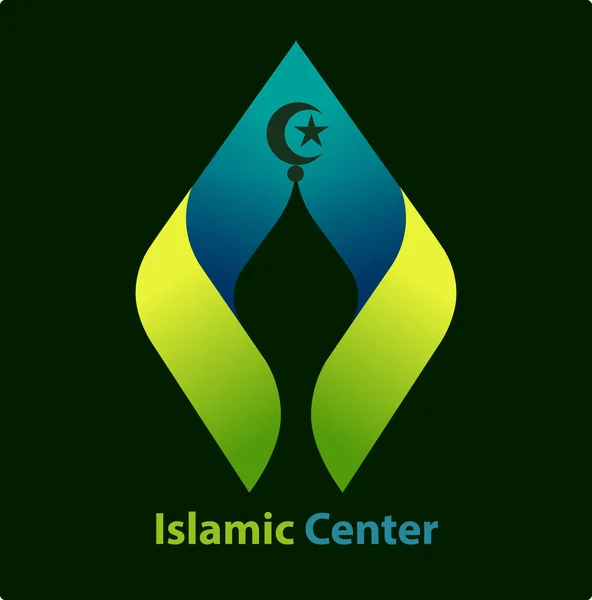 Vector Abstract Symbole Centre Islamique — Image vectorielle