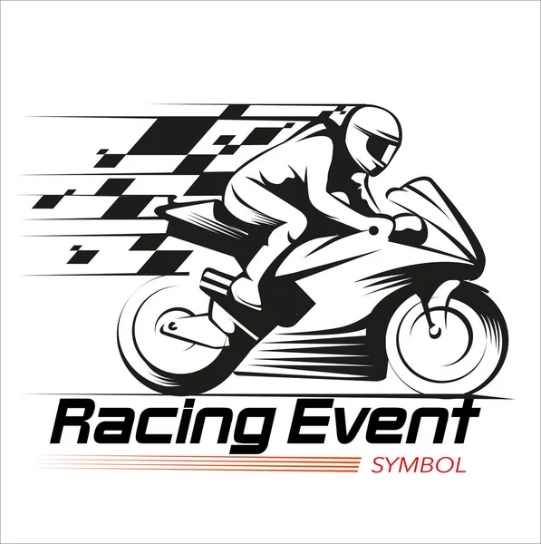 Illustrazione Vettoriale Simbolo Evento Motociclistico — Vettoriale Stock