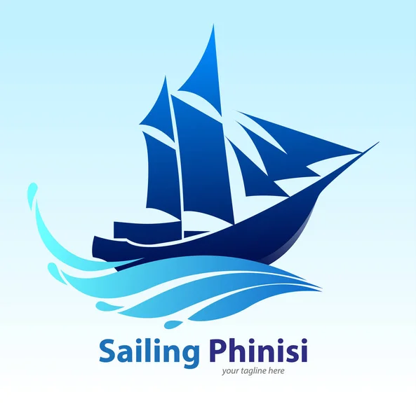 Ilustracja Wektorowa Indonezyjski Phinisi Tradycyjne Żeglarstwo Statek Symbol — Wektor stockowy
