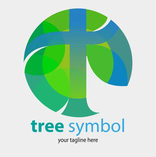 Vektorabstrakt Grünes Baumsymbol Oder Symbol — Stockvektor