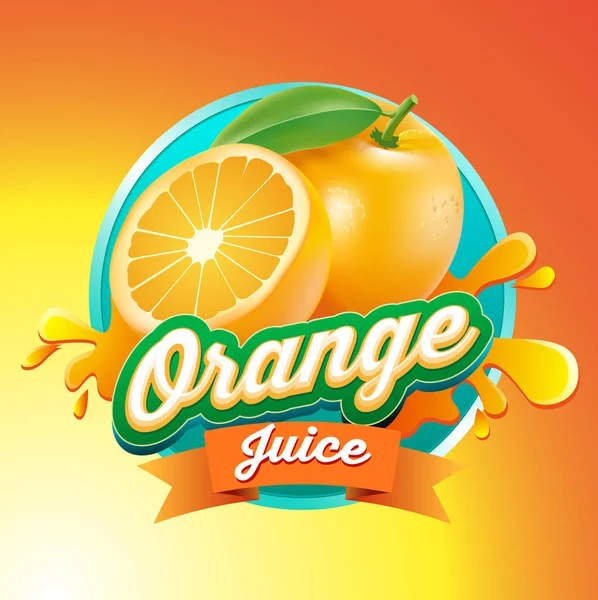 Illustration Vectorielle Symbole Icône Jus Orange — Image vectorielle