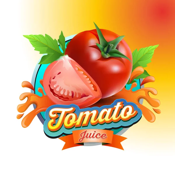 Ilustração Vetorial Símbolo Suco Tomate — Vetor de Stock