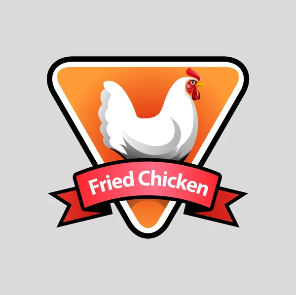 Vector Illustration Fried Chicken Symbol Logo Business — ストックベクタ