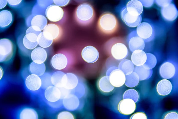 Blue Festive Christmas elegant abstract background with bokeh lights — Stock Photo, Image
