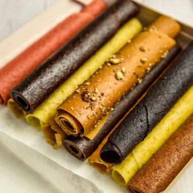 Lezzetli meyve ve rulo hamur