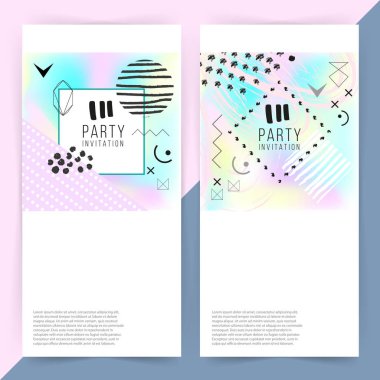 Parti Davetiyesi. Holografik arka plan