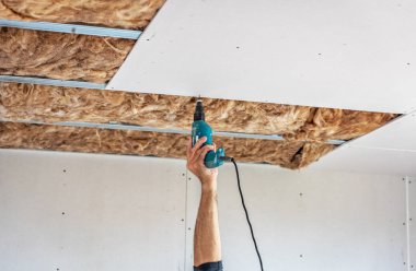 Alçıpan yaprak çerçeve için sabitleme.