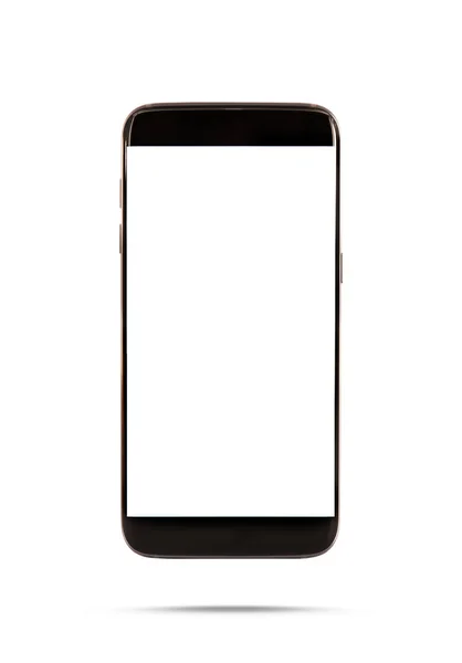 Smartphone, teléfono móvil aislado con pantalla en blanco . —  Fotos de Stock