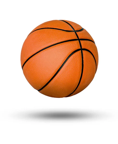 Basketballball Auf Weißem Hintergrund — Stockfoto