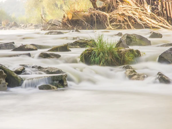 Pequeño río en la temporada de otoño —  Fotos de Stock