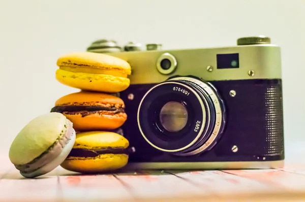 Bodegón con pastel de macarrones —  Fotos de Stock