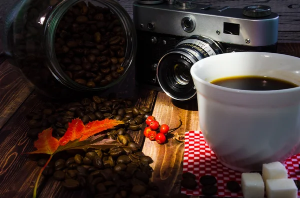 コーヒーとクッキーのある静物 — ストック写真