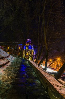 Gece Lviv cityscape