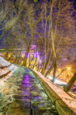 Gece Lviv cityscape