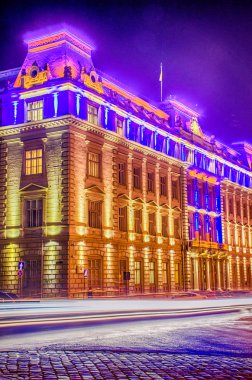 Gece Lviv cityscape