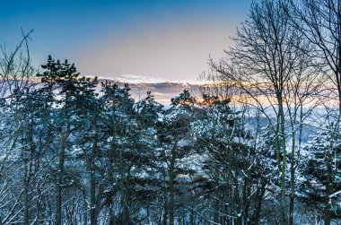 Doğa manzara gündoğumu sırasında