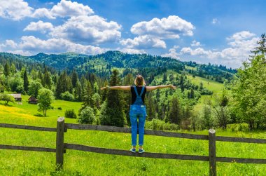 Arka plan Karpat Mountain